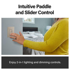 Legrand Radiant 450W LED Dimmer Light Switch 3-Way Rocker Nickel 1-Pack
