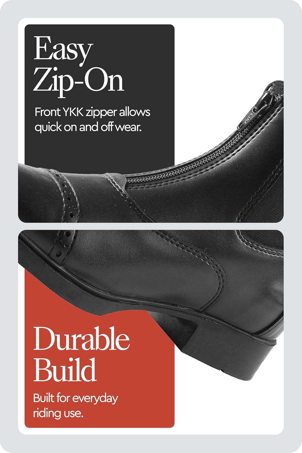 Wexford Womens' Paddock Boots Synthetic Leather Zip Design Footwear