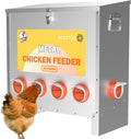 Automatic Chicken Feeder No Waste Metal Poultry Feeder Large Capacity 85lbs for Chickens, Geese, Ducks, Turkeys