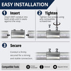 1" UL Listed EMT Screw Coupling, Zinc Plated Steel, 10 Pack