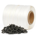 Woven Cord Banding Kit Pallet Packaging Tool 3/4" x 328' Strapping, 60pcs Metal Buckles