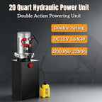 20 Quart Double Acting Hydraulic Power Unit 12V 3200 PSI