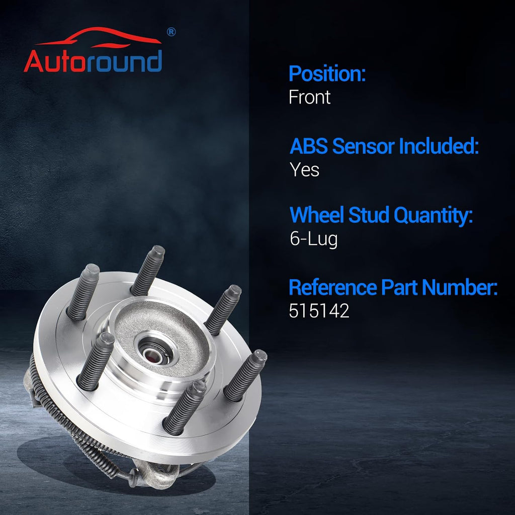 Autoround 515142 Front Wheel Hub Assembly Fits 11-14 Ford F-150 Expedition
