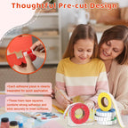 5 Roll Double Sided Foam Tape for Crafts with Acrylic Storage Box 0.75 x 0.47 Inch Pre-Cut Foam Mounting Tape Square