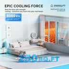 Smart 6000 BTU Window Air Conditioner with WiFi, Energy Saving Window AC Unit with Remote & App Control & Timer