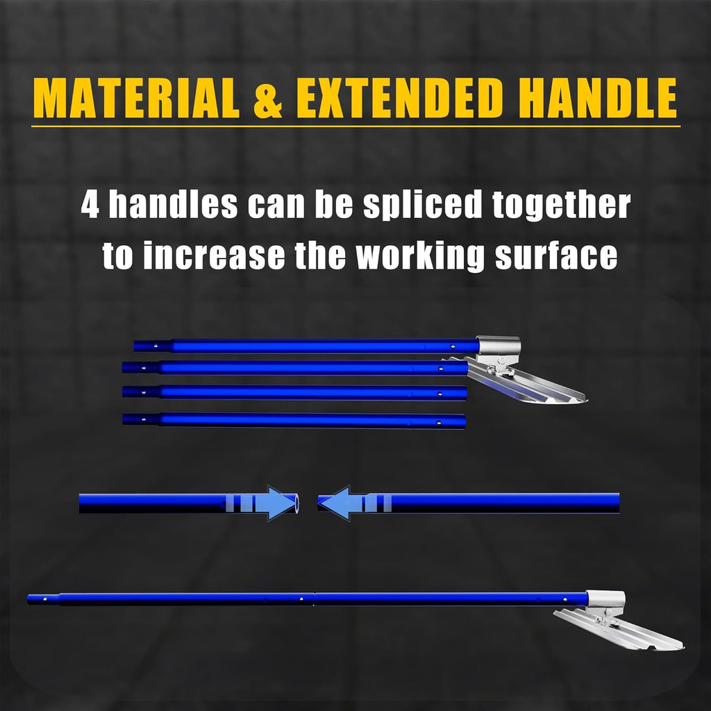 Bull Float Concrete Tools, 48"×8" Magnesium Aluminum Alloy Concrete Float | 4 Combinable Handles, Carrying Toolbox