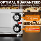 Pizza Oven Indoor Electric Countertop Commercial Pizza maker with Crumb Tray Stainless Steel Pizza Cooker Machine for