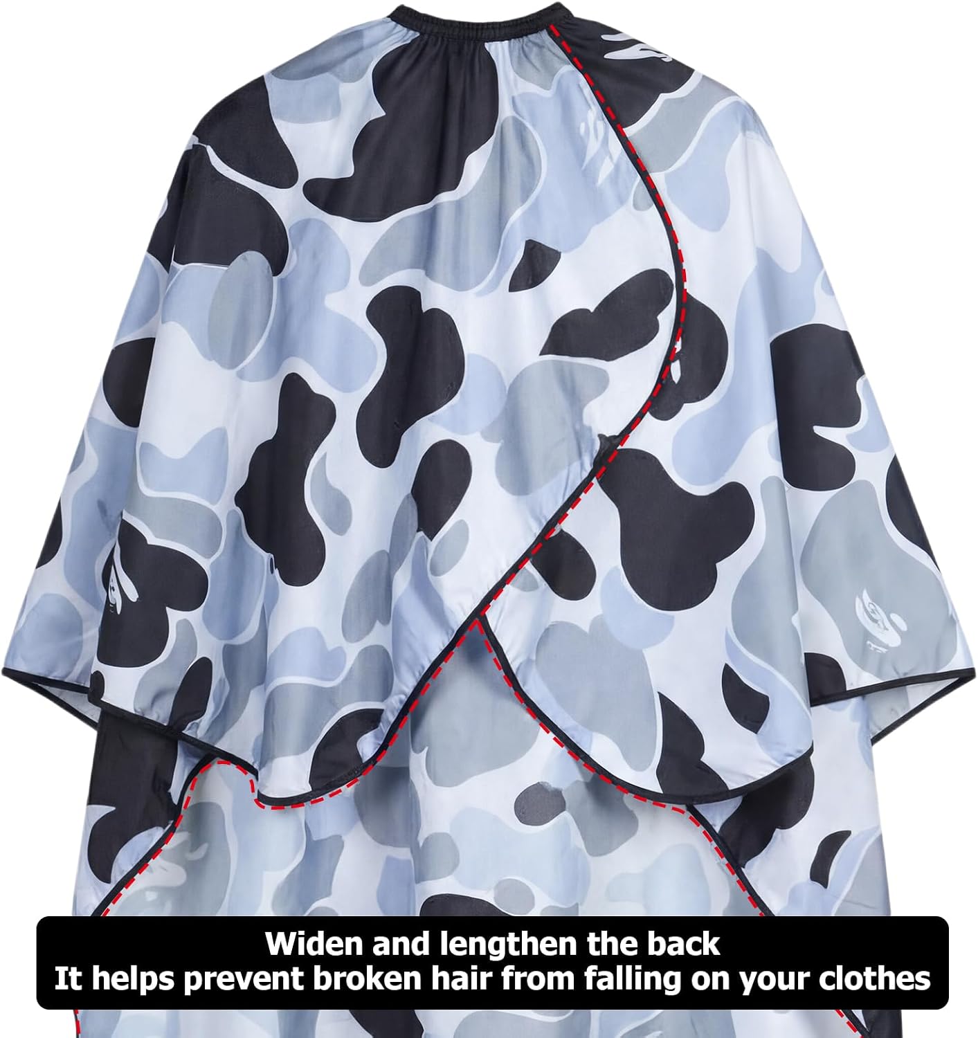 Professional Hair Cutting Cape Waterproof Barber Cape for Men Polyester Hair Styling Cape with Elastic Neckline