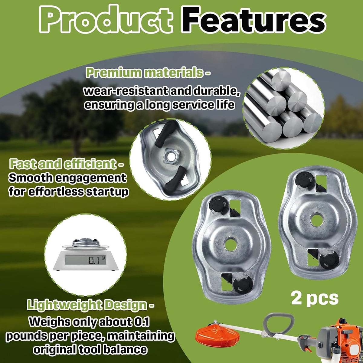 2 Pcs 503873305 Recoil Starter Pawl, Compatible with Husqvarna 128LD/128C