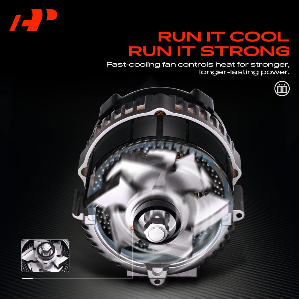 A-Premium Alternator, 12V 90A 1-Groove Pulley CW, Compatible with Bobcat