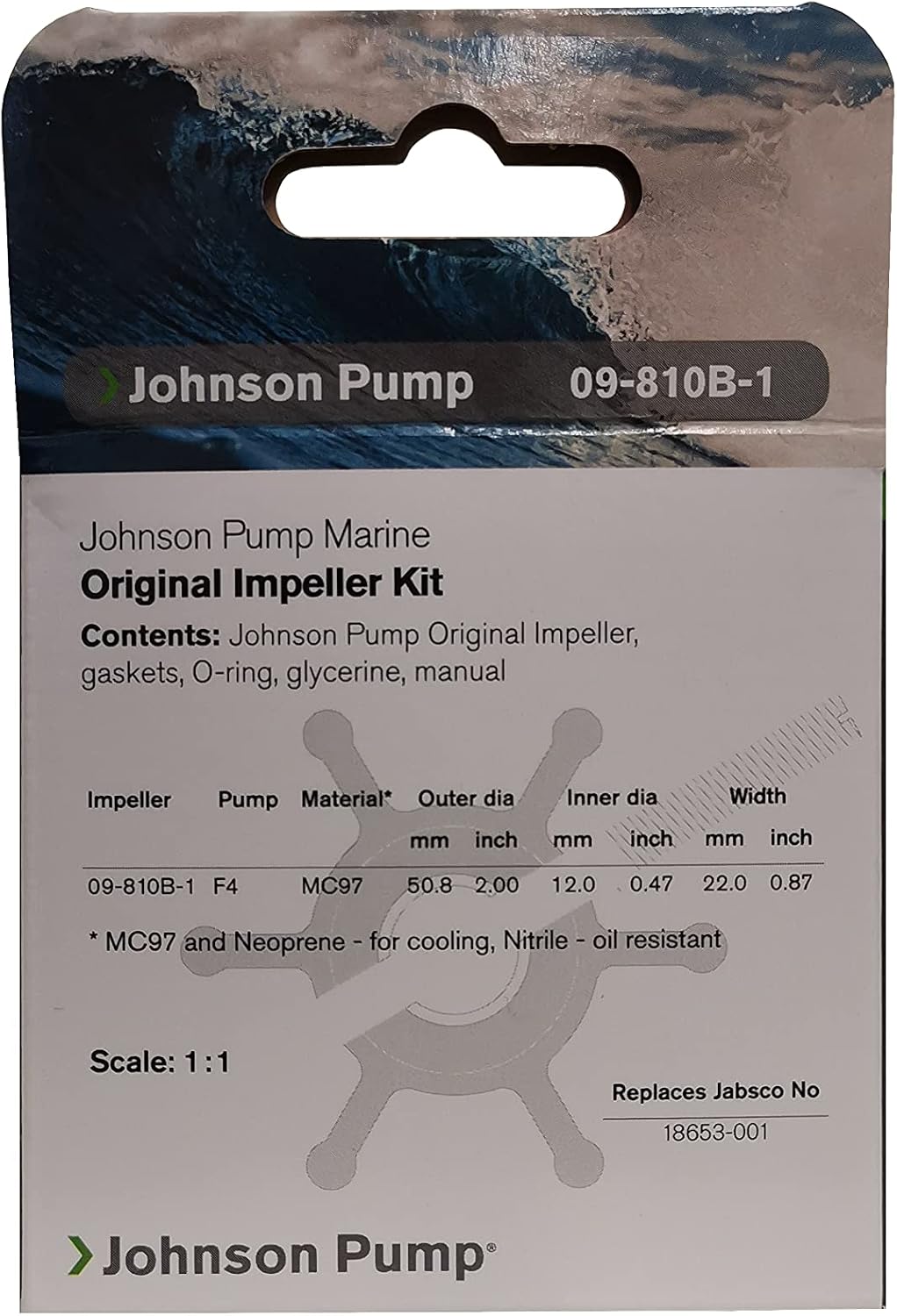 Johnson Pumps 09-810B-1 Impeller Kit