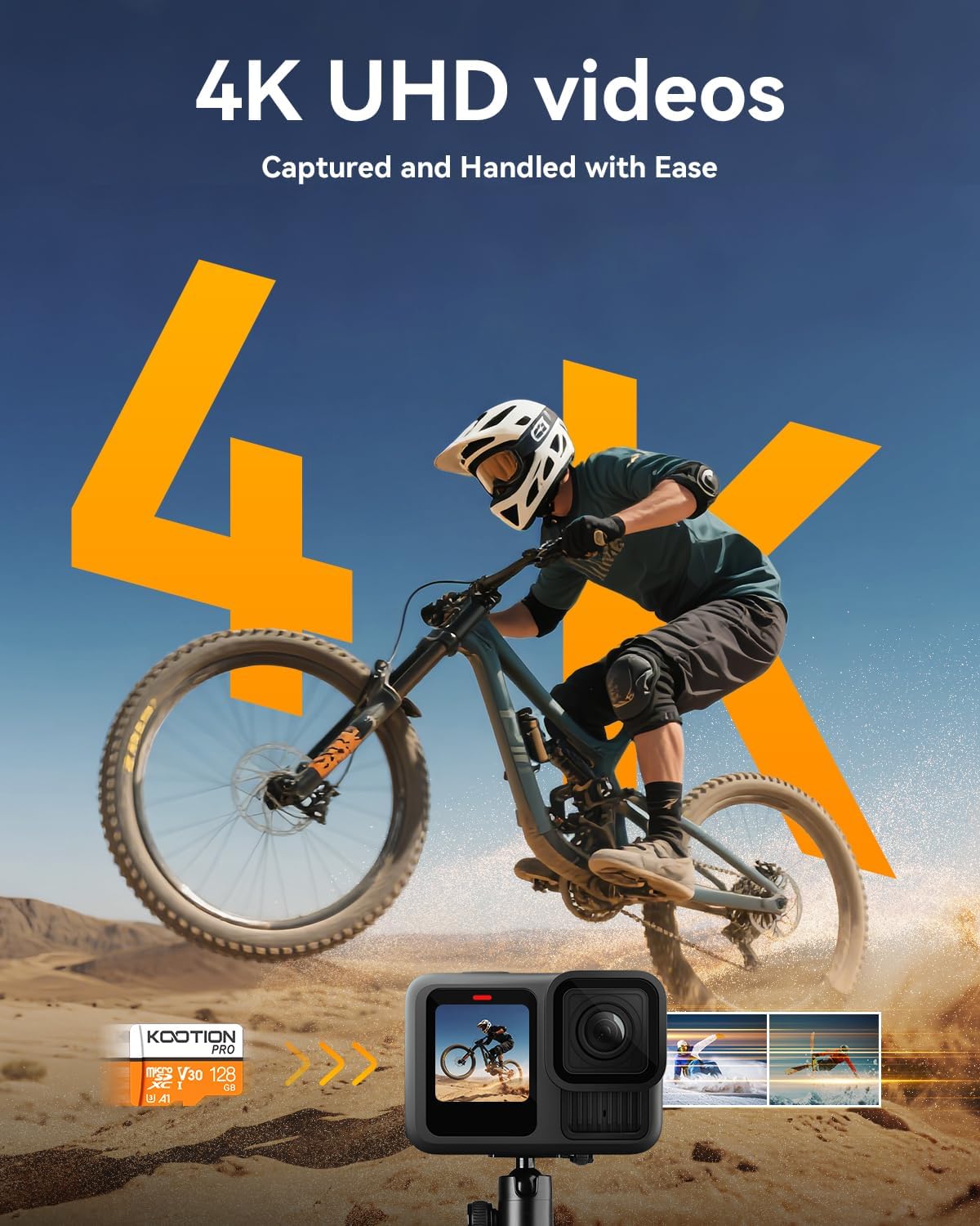 128GB Micro SDXC UHS-I U3 V30 A1 Memory Card - High Speed TF Card for Phone, Camera
