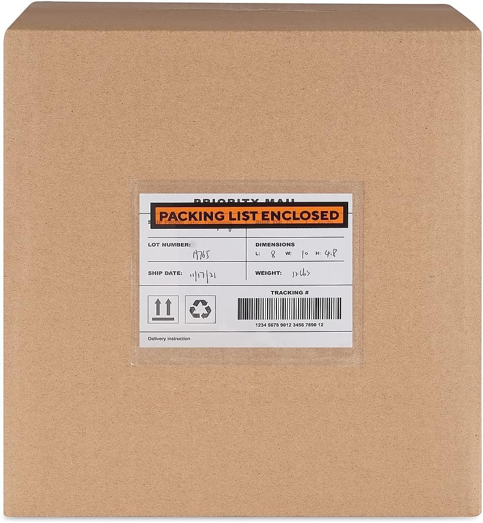 468074 Packing List Env 4 1/2-Inch x 5 1/2-Inch Red Packing List Enclosed 100/PK