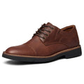 Genuine Leather Derby Shoes for Men Brown