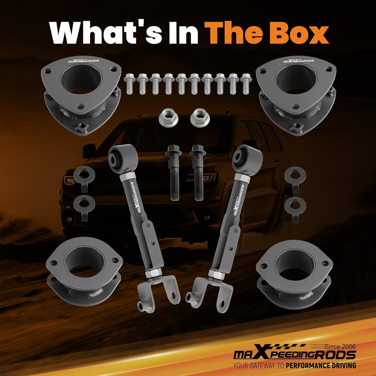 maXpeedingrods 2.5” Front & 3” Rear Lift Kit for Honda CR-V 4WD 2002-2006