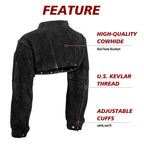 Leather Welding Cape Sleeve,Heat Flame Resistant Welder's Jacket