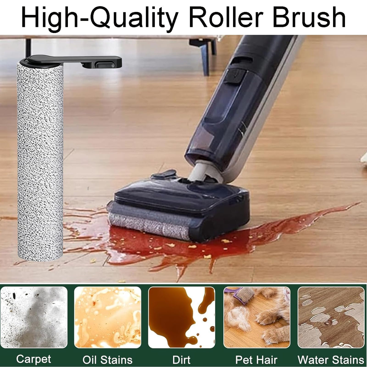 Replacement Parts Brush Rollers for Tineco GO H2O HammerHead Mess Detect