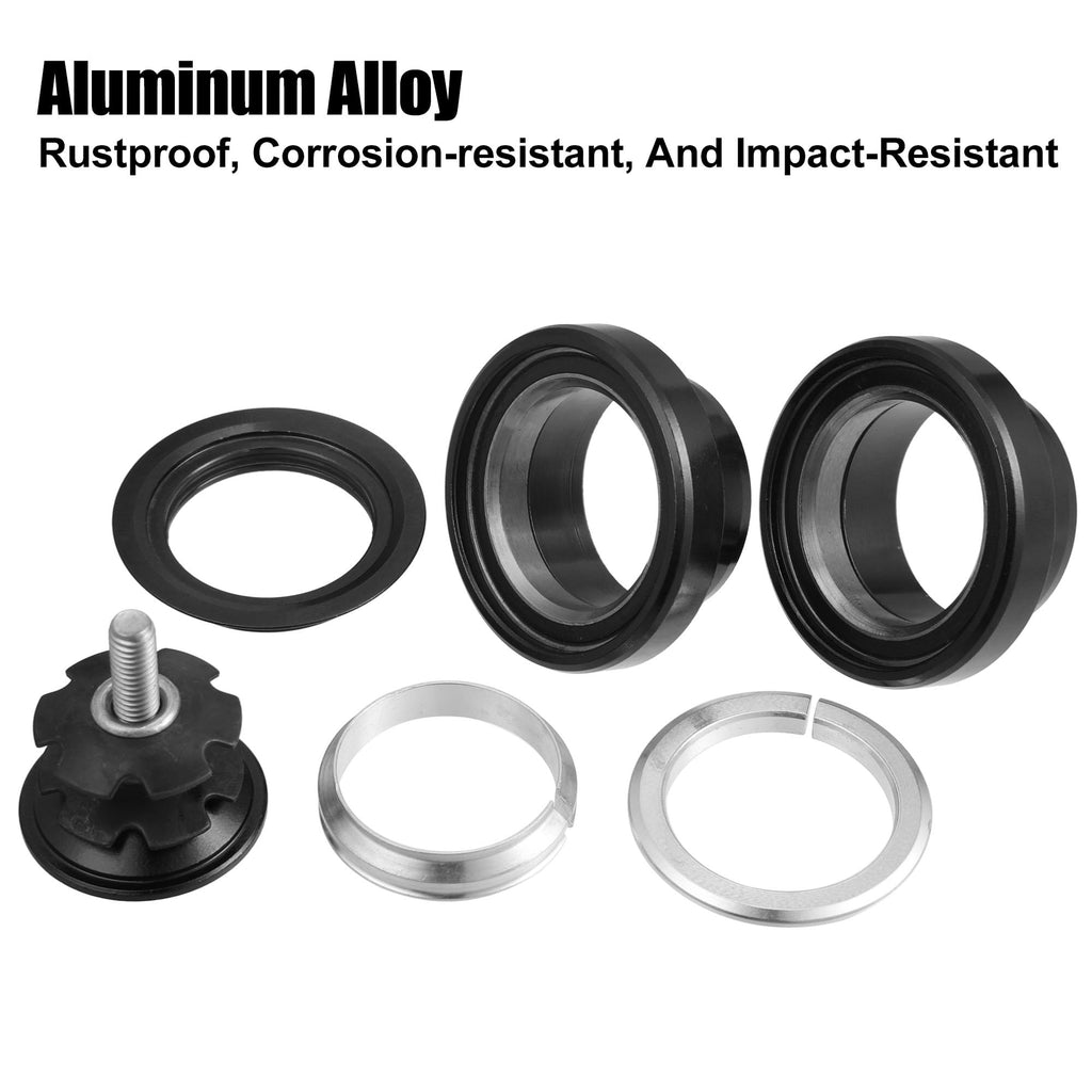 34mm 1-1/8" Threadless Bicycle Headset with Top Cap Black