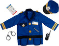 Melissa & Doug Police Officer Costume, 8-Pc Pretend Play Dress Up, Badge, Handcuffs & Accessories, Role Play Toys for