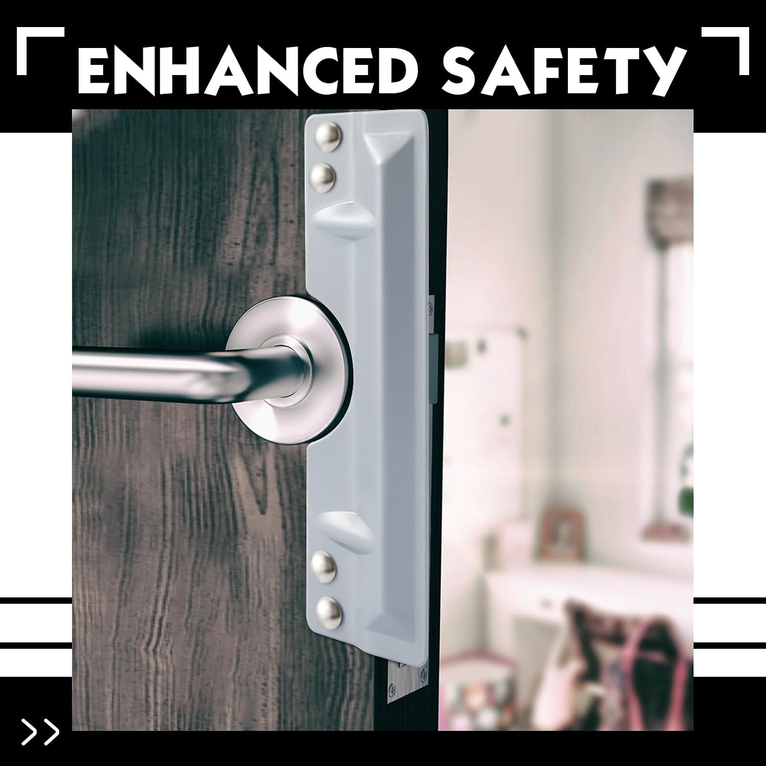3 x 11" Latch Guard Plate Cover Iron Latch Guard Security Plate Door Security Strike Plate Latch Protector, Against