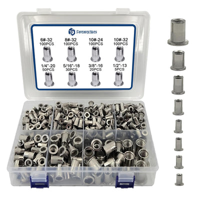 505 Pcs Stainless Steel SAE Rivet Nut Assortment Kit