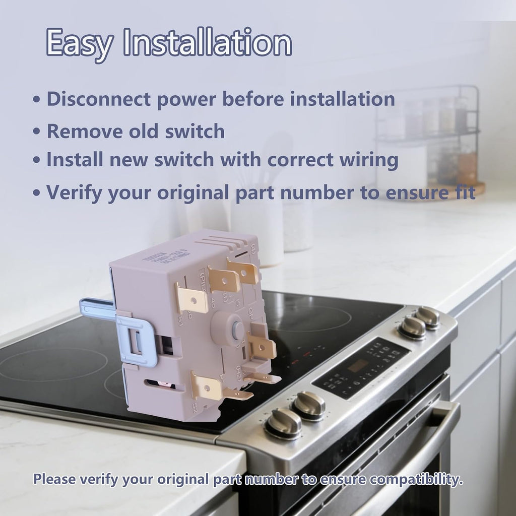 EBF62174907 Infinite Control Switch for LG Electric Cooktop Burner