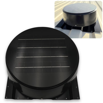 10W Solar Roof Vent for Shipping Containers – USA Containers 530 CFM High-Airflow Fan Kit for Heat & Moisture