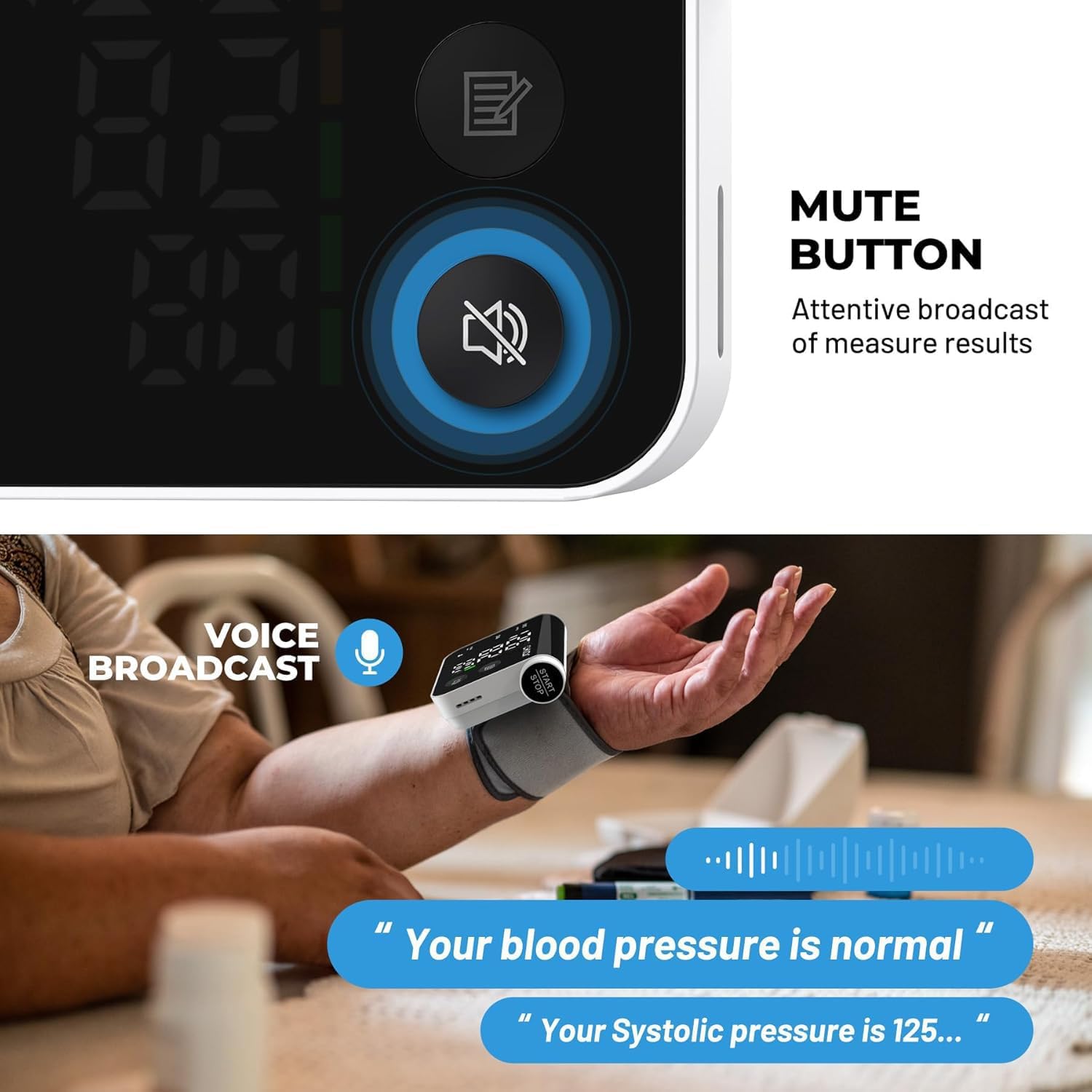 Wrist Blood Pressure Monitor with 240 Memory LED Display with Storage Bag