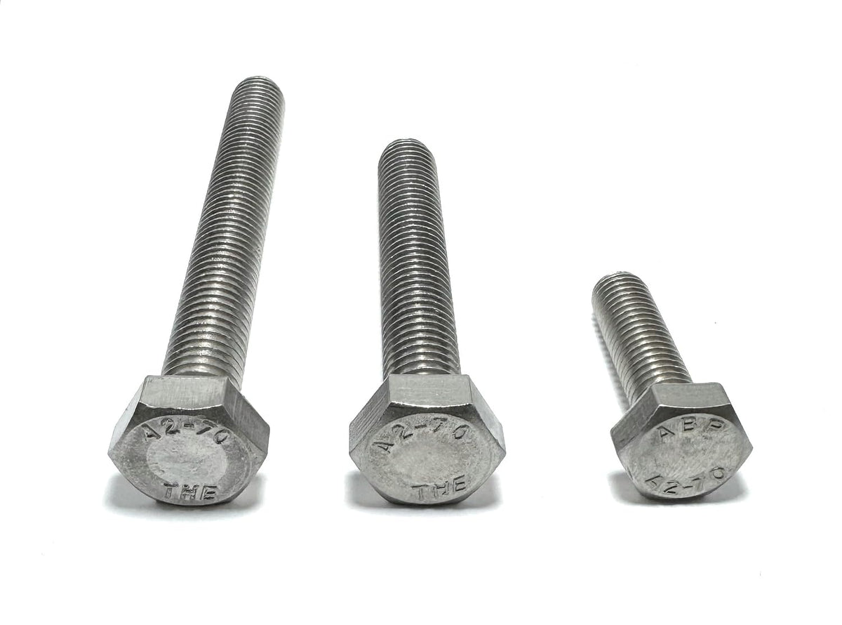 INFAST A2 Stainless Full Thread - Coarse Hex Bolts M12-1.75x55mm (5 Pcs)