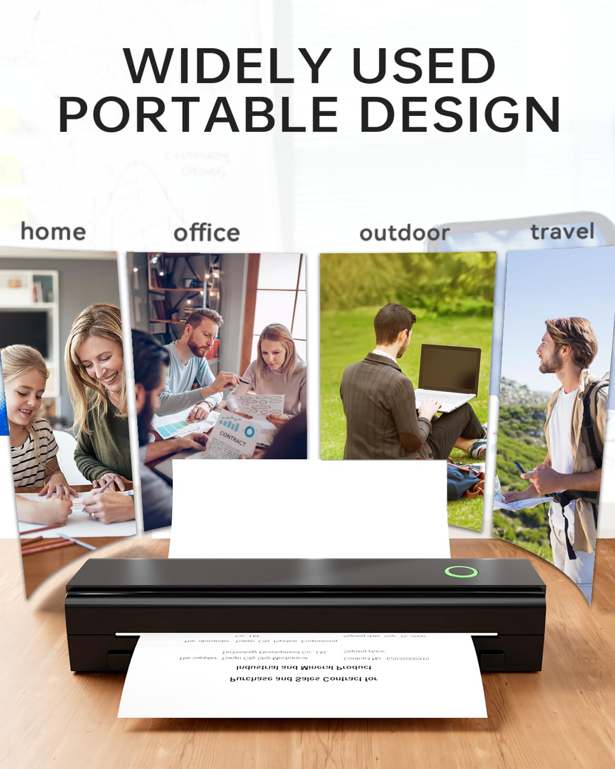 Portable Printers Wireless for Travel, N80 Bluetooth Thermal Printer