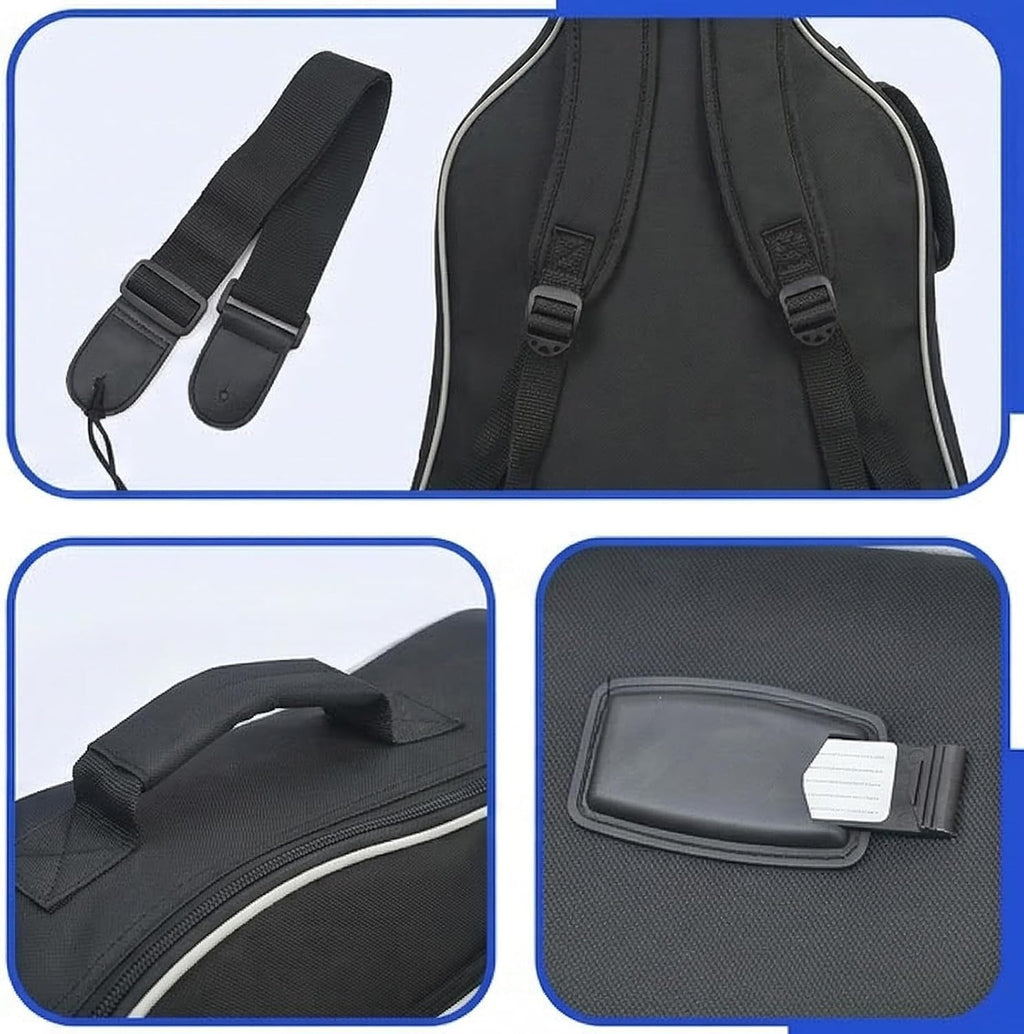 41 Inch Acoustic Guitar Gig Bag with Dual Adjustable Shoulder Strap and 5 Pockets, Guitar Storage Case Bag with Back