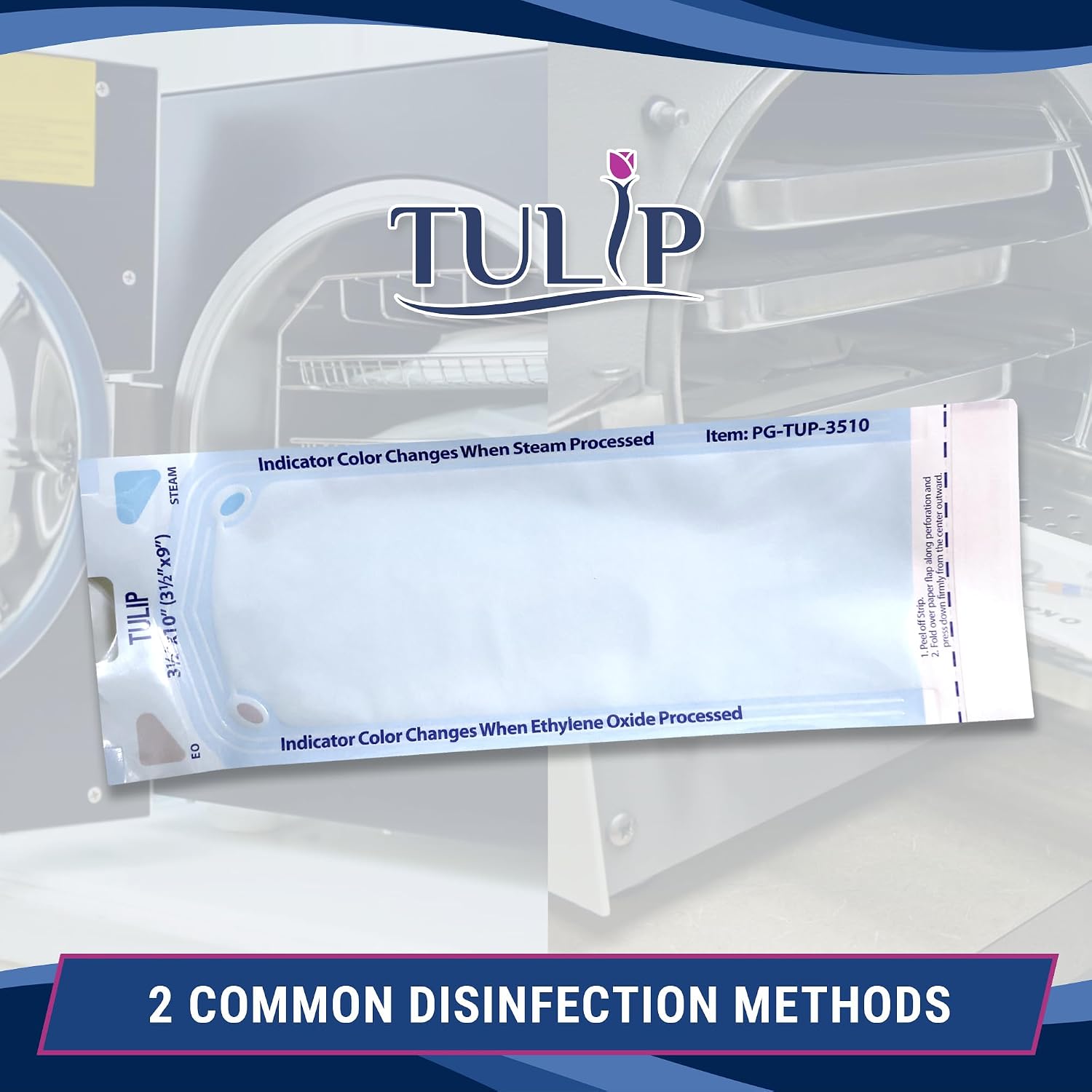 Self Sealing Sterilization Pouch 3.5" x 10" (200 Pack) - Autoclave Sterilizer Bags for Clean Tools - Dental and Nail