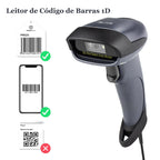 USB Barcode Scanner with Stand, Wired 1D CCD Scanner for POS - M3S