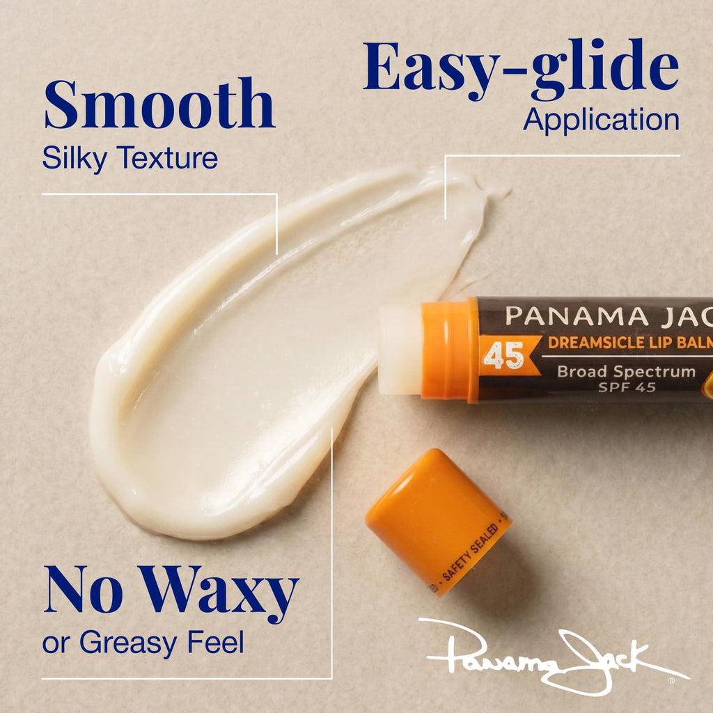 SPF 45 Sunscreen Lip Balm, Broad Spectrum, Moisturizing, 5 Pack