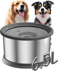 6.5L Dog Water Bowl No Spill 1.6 Gallon Stainless Steel Water Bowl for Dogs 220oz Large Capacity No Splash Slow