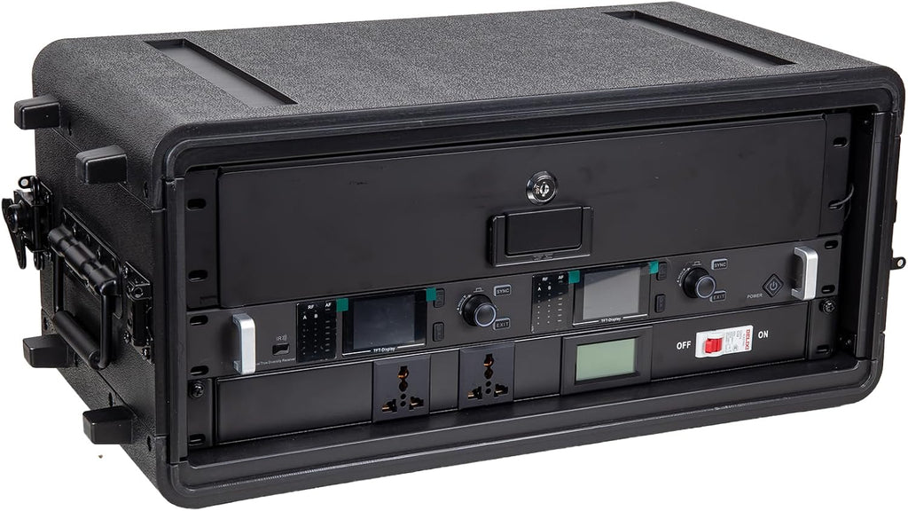 Crossrock 2U Rack Drawer for 11" Rack Case, 9.4" Depth Lockable Rackmount Drawer with 2 Keys, Steel Rack Storage Drawer for DJ, AV and Studio Equipment (CRA980U-DR-24)