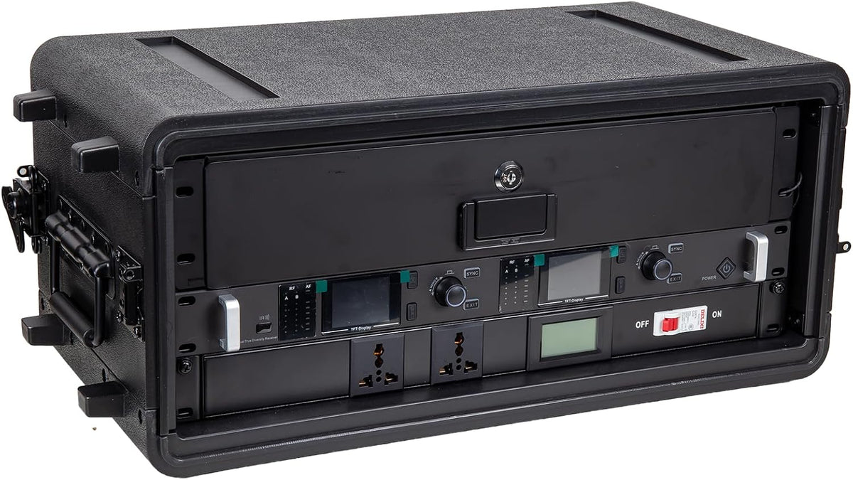 Crossrock 2U Rack Drawer for 11" Rack Case, 9.4" Depth Lockable Rackmount Drawer with 2 Keys, Steel Rack Storage Drawer for DJ, AV and Studio Equipment (CRA980U-DR-24)