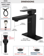 Bathroom Faucets 1 Hole Single Handle,Matte Black