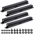 Leinuosen 4 Pcak 1u 19'' Cable Manager 24 Slot Horizontal Rack Mount