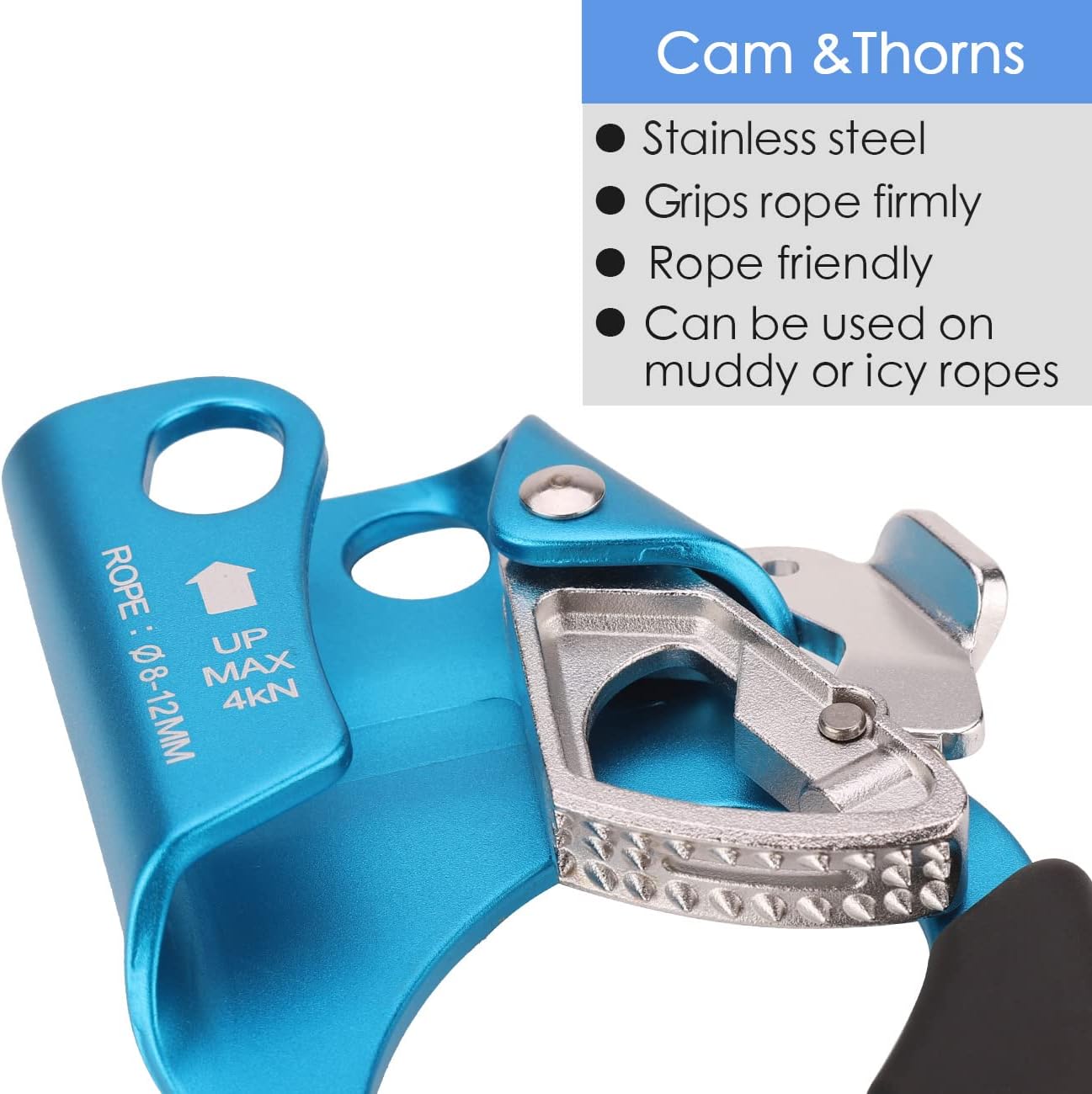Climbing Hand Ascender for Rock Climbing Arborist (Right and Left) for 8~12 mm Rope