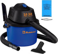 WD-2L Wet Dry Vacuum Cleaner, Home Car Garage Workshop, 2.0 PHP | 60 CFM, 10 Ft Reach, Twist-N-Lock Hose, Small Shop