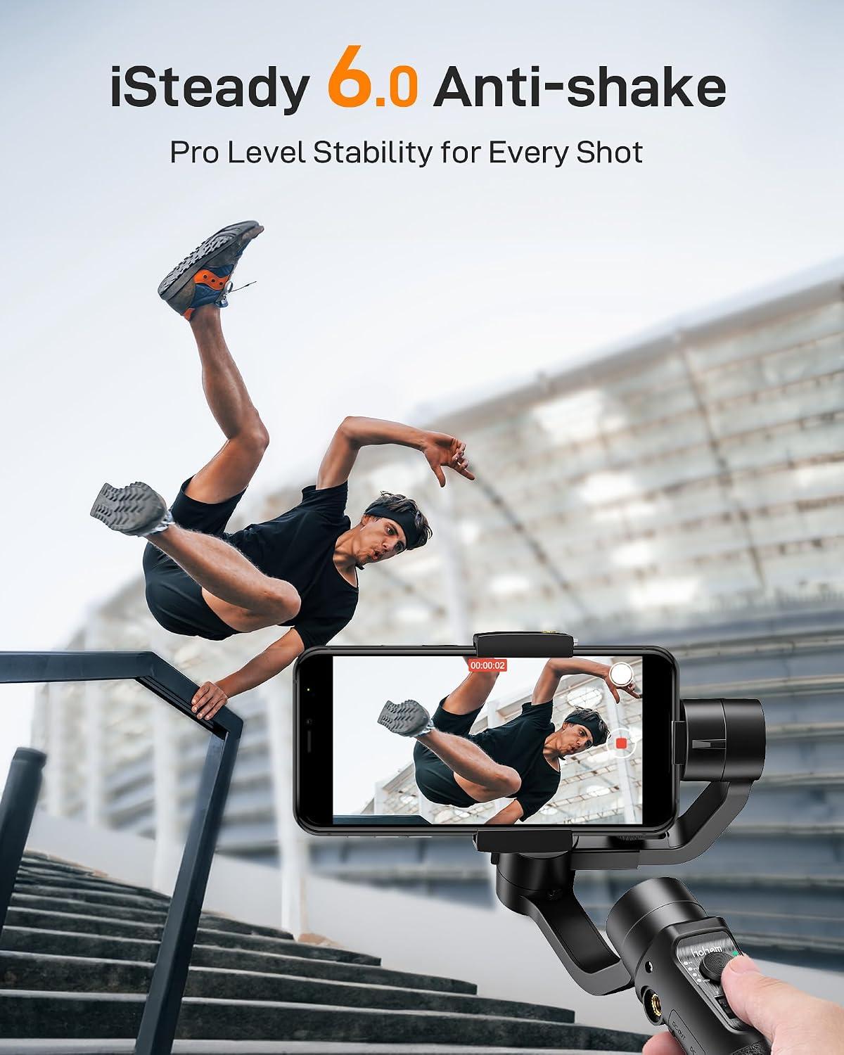 iSteady Mobile Plus Phone Gimbal with 600° Inception Rotation | iSteady 6.0 Anti-Shake, 600° Rotation, Hohem Joy App