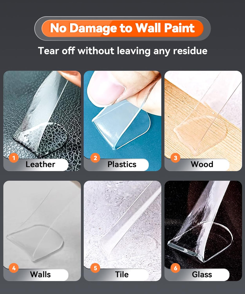 Large Mounting Putty No Trace, Museum Double Sided Tape Glue Adhesive Dots Clear Sticky Tack, Non-Toxic Picture