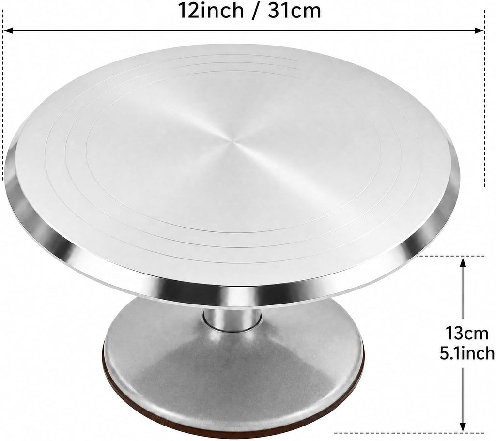 Aluminium 360° Rotating Detachable Cake Turntable