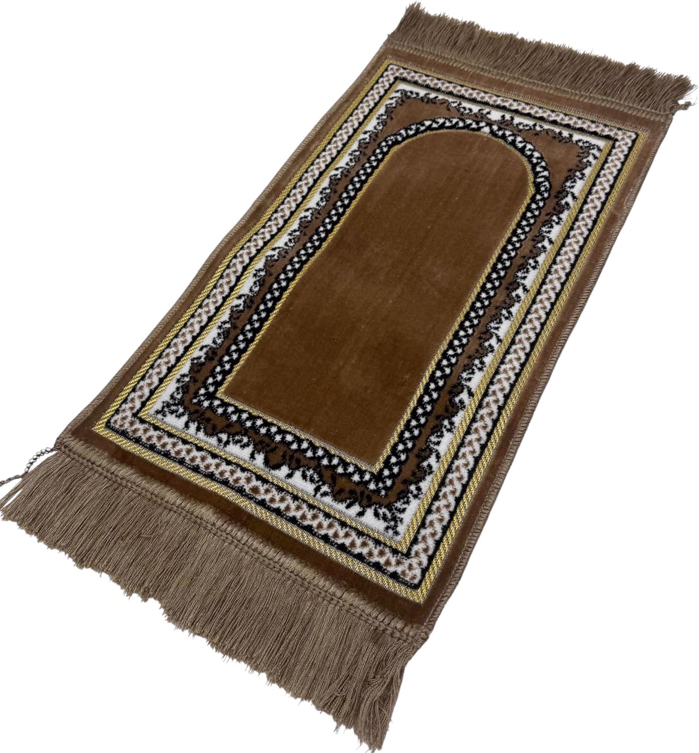 Turkish Islamic Velvet Prayer Rug - Soft Small Child Praying Carpet - Muslim Janamaz Sajada for Kids & Toddlers