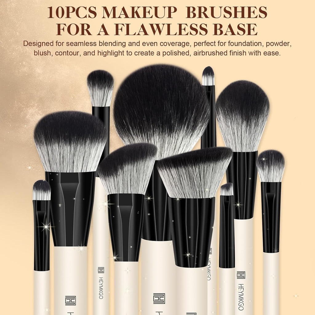 Makeup Brushes, 16Pcs Brush Kit Premium Synthetic Foundation Powder Contour Concealer Blush Highlighter Brush Set