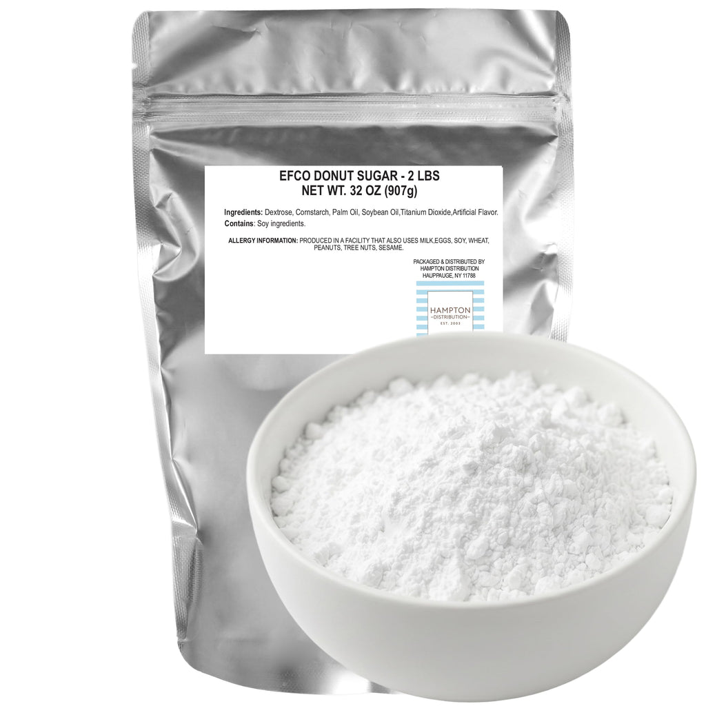 Donut Sugar, 2 Pound EFCO Powdered Sugar Bag, Hampton Distribution