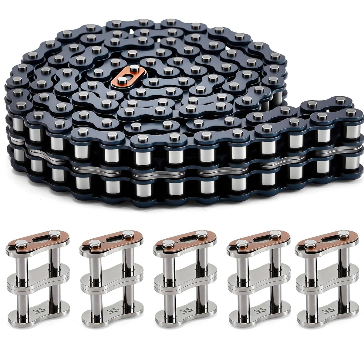 1 Pcs 35-2 Roller Chain Double Strand Duplex