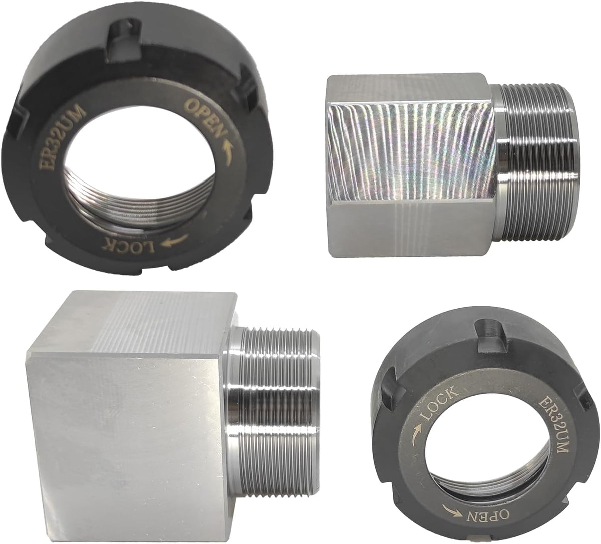 ER-32 Collet Block, Square and Hex Collet Chuck Block Set