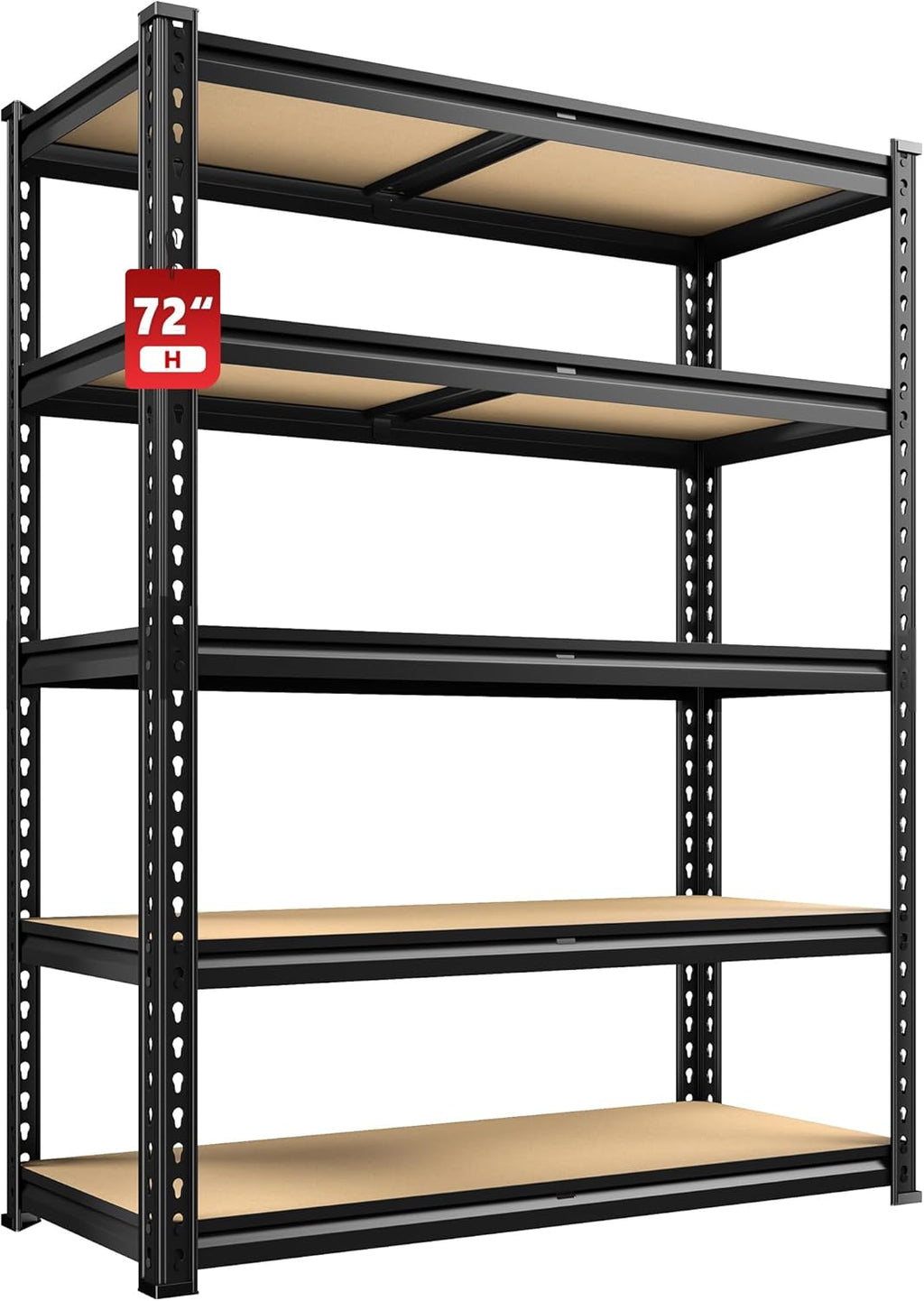 2400LBS Storage Shelves 5 Tier Garage Shelving Heavy Duty Adjustable Garage Shelves, Utility Rack Shelf, Shelving